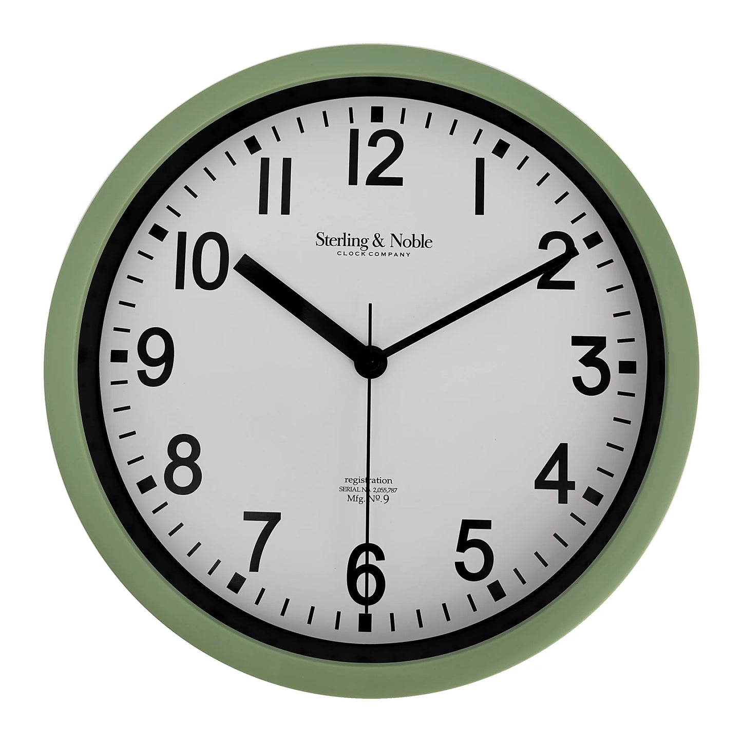 Basic Indoor 8.78" Sage Analog round Modern Wall Clock