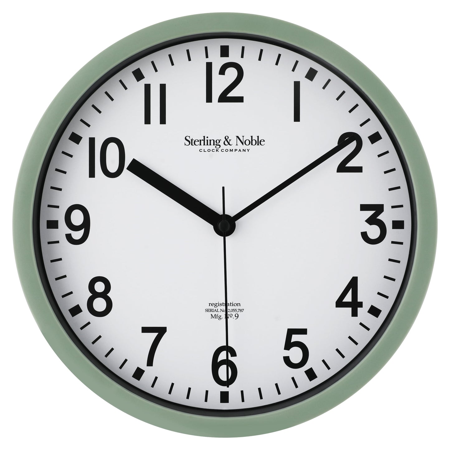 Basic Indoor 8.78" Sage Analog round Modern Wall Clock