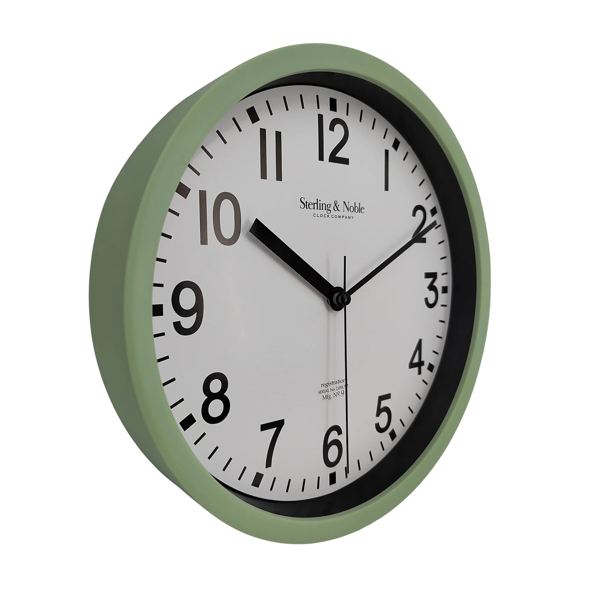 Basic Indoor 8.78" Sage Analog round Modern Wall Clock